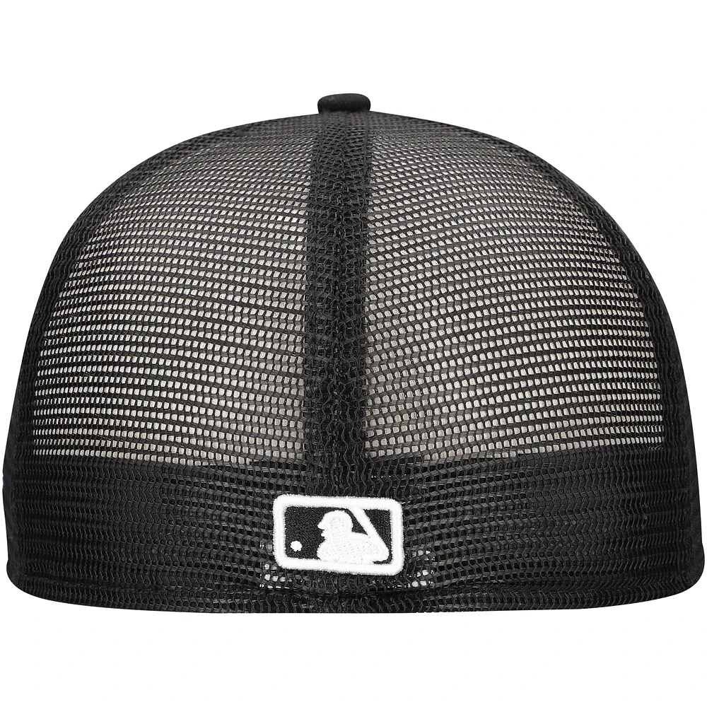 Men's New Era Black Atlanta Braves 59FIFTY Trucker Fitted Hat