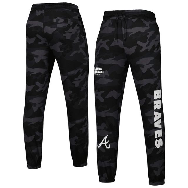Pantalon de jogging pour homme noir New Era Atlanta Braves Camo