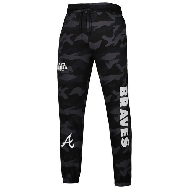 Pantalon de jogging pour homme noir New Era Atlanta Braves Camo