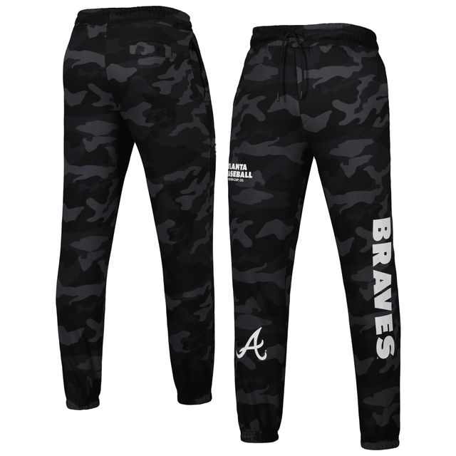 Pantalon de jogging pour homme noir New Era Atlanta Braves Camo