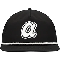 Men's New Era Black Atlanta Braves Golfer Snapback Hat