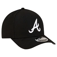 Men's New Era  Black Atlanta Braves Player Replica 9FORTY Adjustable Hat