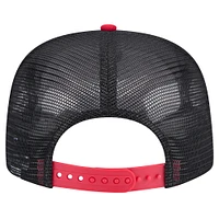 Men's New Era Black Atlanta Braves Throwback Meshback Golfer Hat
