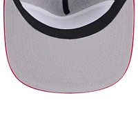 Men's New Era Black Atlanta Braves Throwback Meshback Golfer Hat