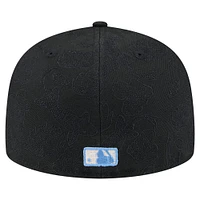 Men's New Era Black Atlanta Braves Tonal Koi 59FIFTY Fitted Hat