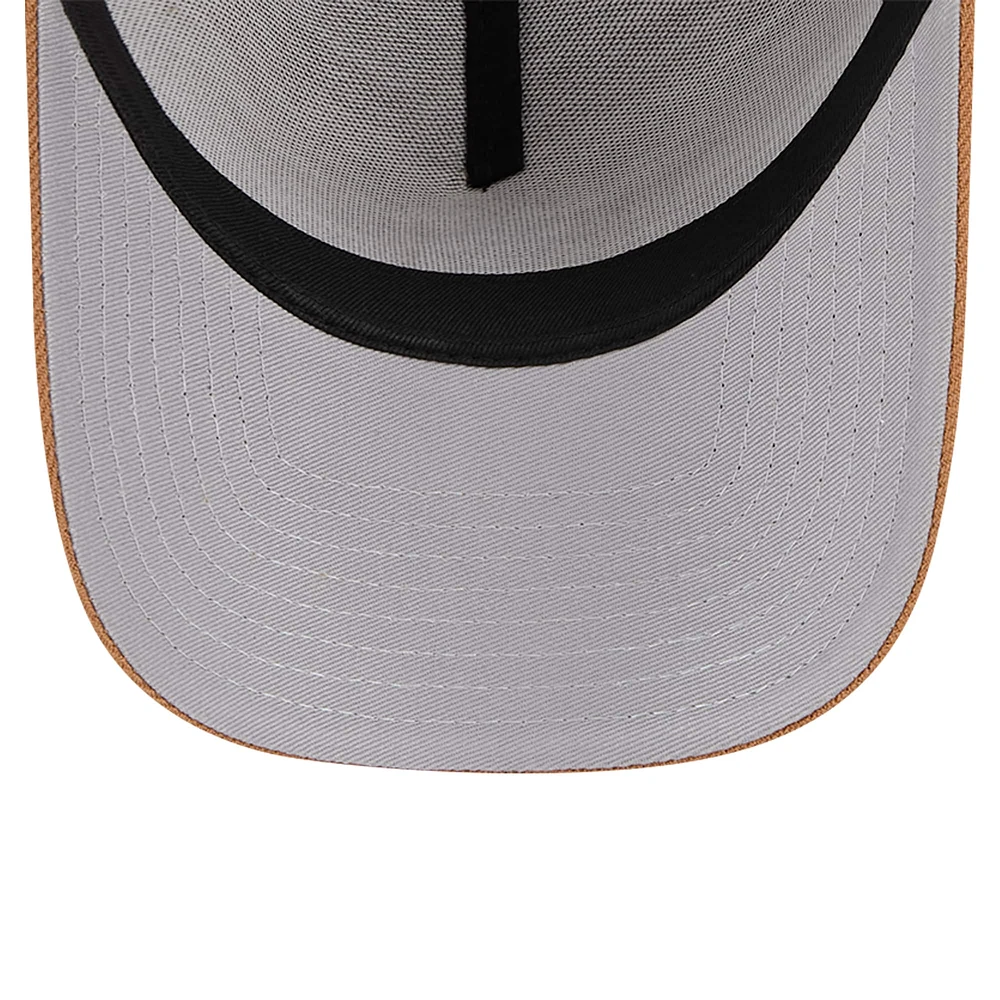 Men's New Era Brown Atlanta Braves A-Frame Trucker 9FORTY Adjustable Hat