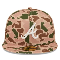Men's New Era Duck Camo Atlanta Braves 1995 World Series Flame Undervisor 59FIFTY - Fitted Hat