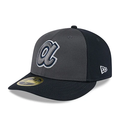V107988 BRAVES Mlb Nwe 2025 Entraînement au bâton gris Lp 59fifty HATMENLOP 60641645 #34