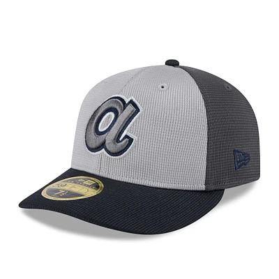 V107988 BRAVES Mlb Nwe 2025 Entraînement au bâton gris Lp 59fifty HATMENLOP 60640263 #10