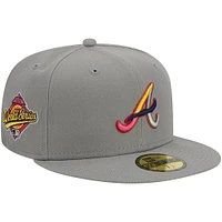 Men's New Era  Gray Atlanta Braves Multi Color Pack 59FIFTY Fitted Hat