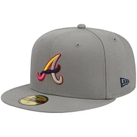 Men's New Era  Gray Atlanta Braves Multi Color Pack 59FIFTY Fitted Hat
