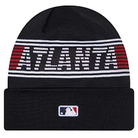 Men's New Era  Navy Atlanta Braves Authentic Collection Cuffed Knit Hat
