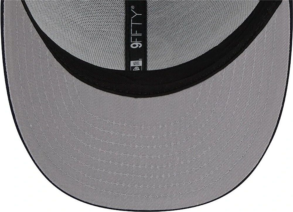 Men's New Era Navy Atlanta Braves LP Circle Trucker 9FIFTY Adjustable Hat