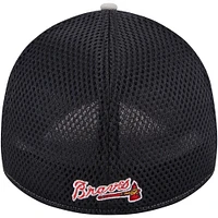 Men's New Era Navy Atlanta Braves Pipe 39THIRTY Flex Hat