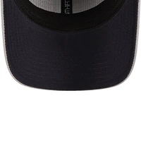 Men's New Era Navy Atlanta Braves Pipe 39THIRTY Flex Hat