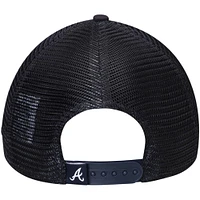 Men's New Era Navy Atlanta Braves Trucker 9FORTY Adjustable Snapback Hat