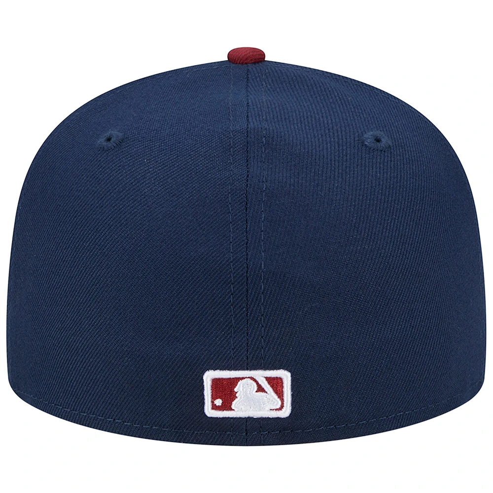 Men's New Era Navy Atlanta Braves Two-Tone Color Pack 59FIFTY Fitted Hat