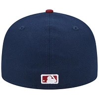 Men's New Era Navy Atlanta Braves Two-Tone Color Pack 59FIFTY Fitted Hat
