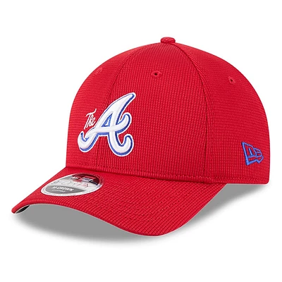 Casquette ajustable 9FORTY M-Crown pour homme, rouge, Atlanta Braves City Connect Batting Practice New Era