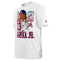 Men's New Era Ronald Acuña Jr. White Atlanta Braves Caricature T-Shirt