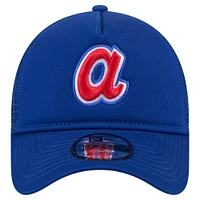 Men's New Era Royal Atlanta Braves 9FORTY A-Frame Trucker Adjustable Hat