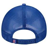 Men's New Era White/Royal Atlanta Braves Trucker A-Frame 9FORTY Adjustable Hat