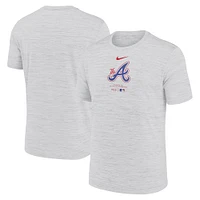 Men's Nike Ash Atlanta Braves Authentic Collection City Connect Velocity Performance T-Shirt