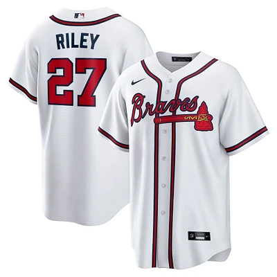 Maillot de joueur Nike Austin Riley blanc des Atlanta Braves à domicile pour homme