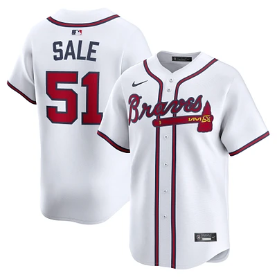 Maillot Nike Chris Sale blanc Atlanta Braves domicile en édition limitée pour homme