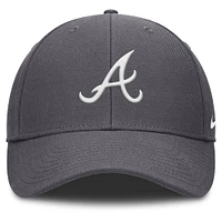 Men's Nike  Gray Atlanta Braves Club Performance Adjustable Hat