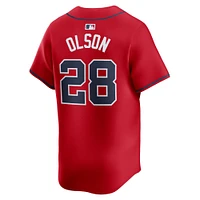 Men's Nike Matt Olson Red Atlanta Braves Alternate Limited Player Jersey