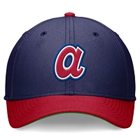 Men's Nike Navy/Red Atlanta Braves Cooperstown Collection Rewind Swooshflex Performance Hat