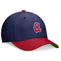 Men's Nike Navy/Red Atlanta Braves Cooperstown Collection Rewind Swooshflex Performance Hat