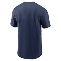 T-shirt Nike bleu marine pour hommes des Atlanta Braves avec le mot-symbole de l'équipe locale