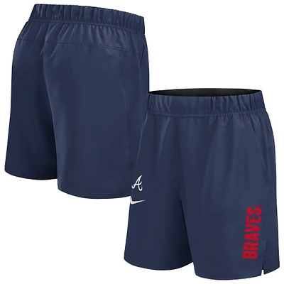 Short Nike bleu marine Atlanta Braves Woven Victory Performance pour homme