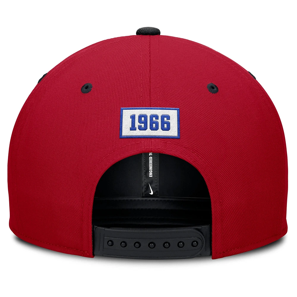 Men's Nike Red/Navy Atlanta Braves Cooperstown Collection Pro Performance Snapback Hat