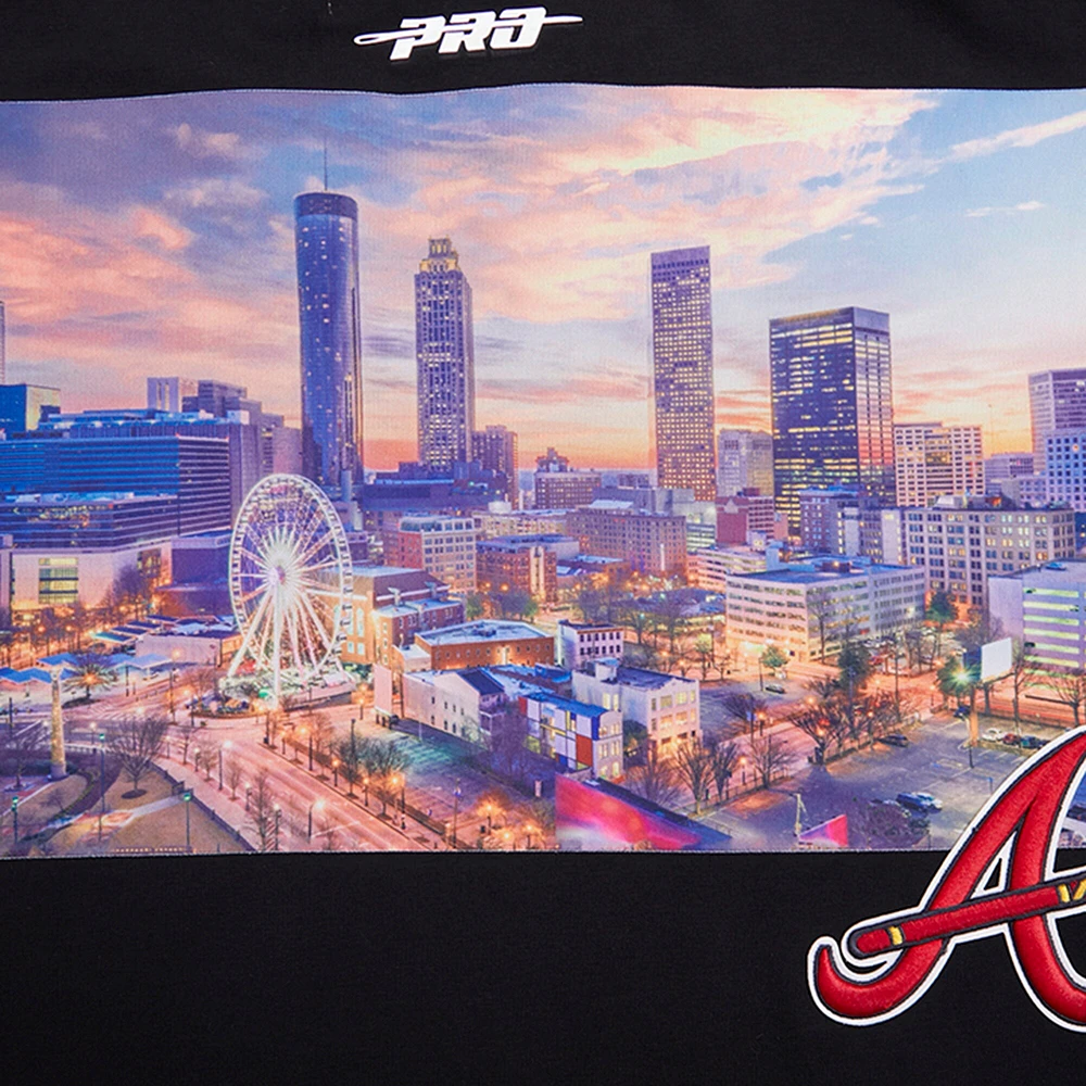 Men's Pro Standard Black Atlanta Braves Cityscape T-Shirt