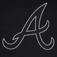 Men's Pro Standard Black Atlanta Braves Paint The City Dropped Shoulder Pullover Sweatshirt
