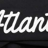 Men's Pro Standard Black Atlanta Braves Paint The City Dropped Shoulder Pullover Sweatshirt