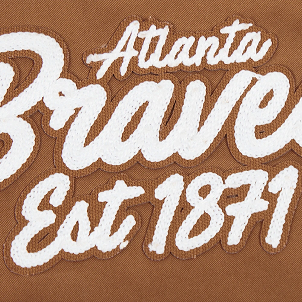 Veste marron à fermeture éclair intégrale Pro Standard des Braves d'Atlanta Paint The City pour hommes