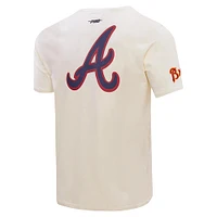 Men's Pro Standard Cream Atlanta Braves Club Member Badge T-Shirt