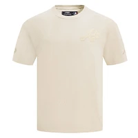 Men's Pro Standard Cream Atlanta Braves Neutral CJ Dropped Shoulders T-Shirt