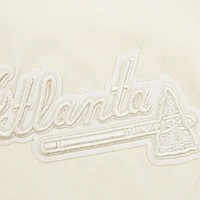 Men's Pro Standard Cream Atlanta Braves Neutral CJ Dropped Shoulders T-Shirt