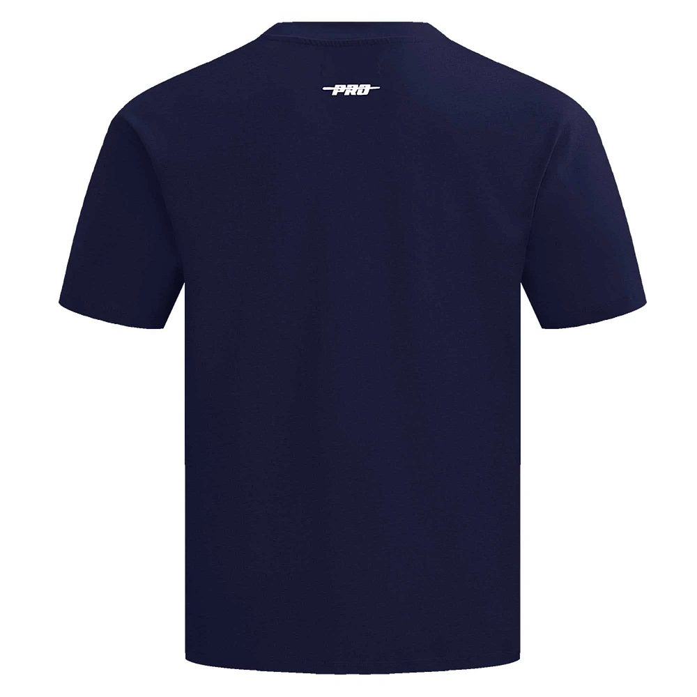T-shirt à épaules tombantes Turn It Up Pro Standard bleu marine pour homme des Atlanta Braves