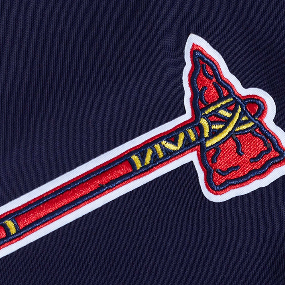 T-shirt à épaules tombantes Turn It Up Pro Standard bleu marine pour homme des Atlanta Braves