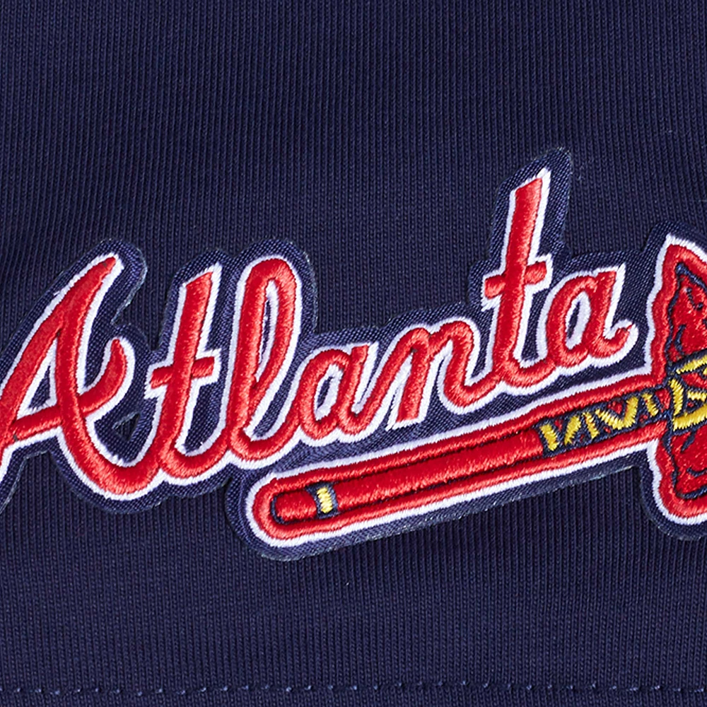 T-shirt à épaules tombantes Turn It Up Pro Standard bleu marine pour homme des Atlanta Braves