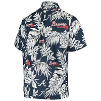 Men's Reyn Spooner Navy Atlanta Braves Aloha Button-Down Shirt