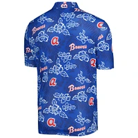 Men's Reyn Spooner Navy Atlanta Braves Cooperstown Collection Puamana Print Polo