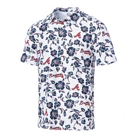 Men's Reyn Spooner White Atlanta Braves Performance Polo