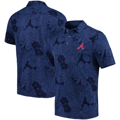 Men's Tommy Bahama  Navy Atlanta Braves Blooms Polo
